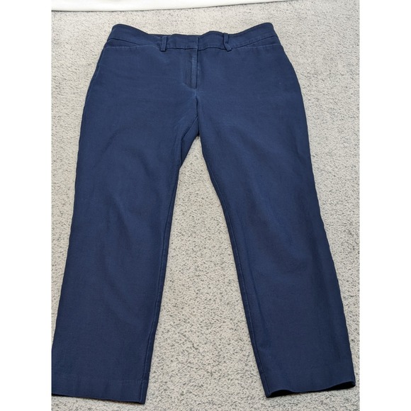 Ann Taylor Pants - Ann Taylor Factory Size 8 32x25.5 Navy Blue Career Dress Pants Stretch EUC